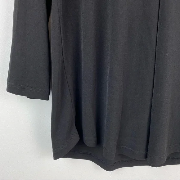 Cable & Gauge size Medium Women’s Black 3/4 Sleeve V-neck Blouse Top NWT - Picture 5 of 8